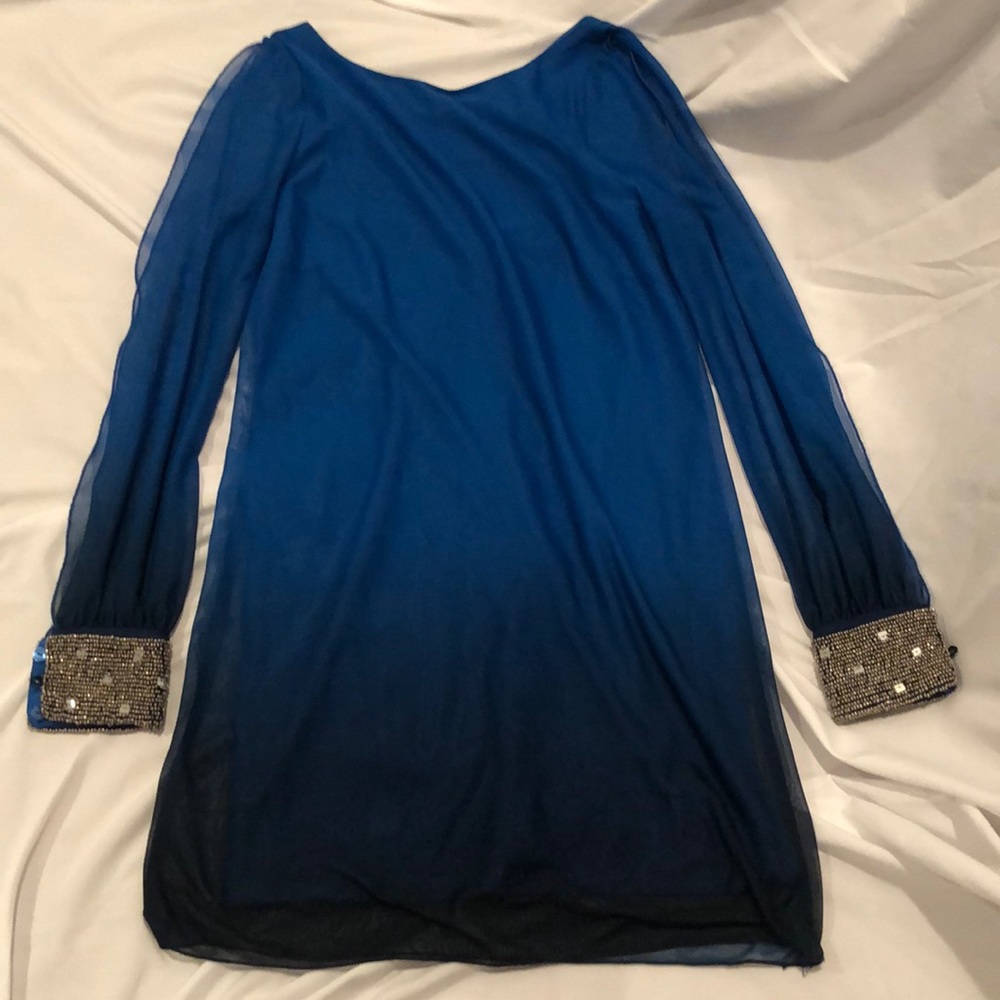 Blue to Black Ombré Cocktail Dress